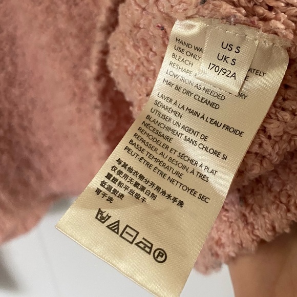 Free People Finders Keepers Sweater Peach Pink Knobby Knit Slouchy Textured - Picture 11 of 13